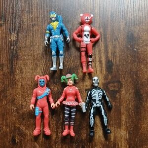 Lot Of 5 Mini Fortnite Action Figures